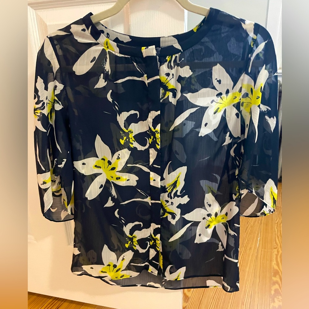Club Monaco floral blouse